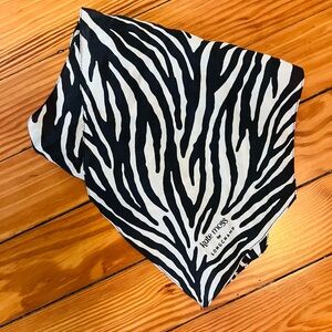 Longchamp Black and White Zebra Print Scarf